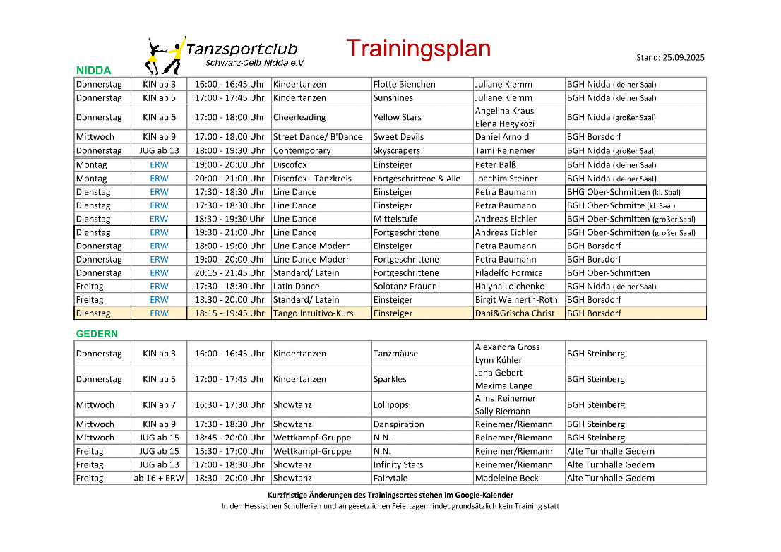 2025-09-25 - (TC-Nidda) Trainingsplan