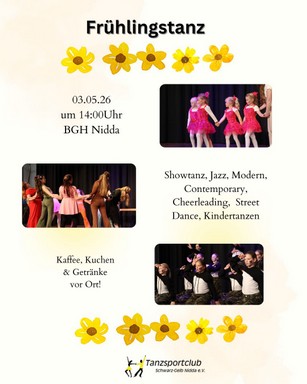 Frühlingstanz des TSC-Nidda am 03. Mai 2026 in der Stadthalle Nidda